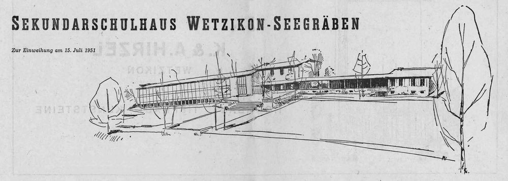 Zeichnung Architekt Paul Hirzel aus der Zeitung &quot;Der Freisinnige&quot; vom 13.07.1951 (1/1)